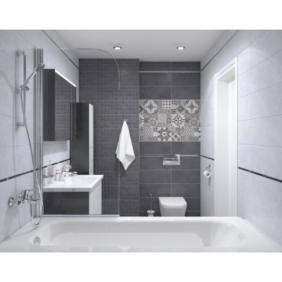 Мозаика MM60108 Декор Mason мозаичный серый 20х60