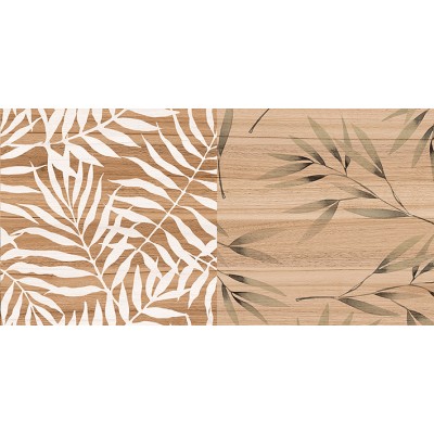 Плитка 08-01-15-2454 Organic коричневый узор 20х40