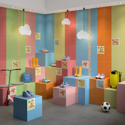 Плитка OP/A227/5009 Декор Динозаврики 2 матовый 20x20