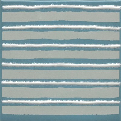 Плитка KMD3STA028GN Декор Бахия 4 бирюзовый глянцевый 9,8x9,8x0,7