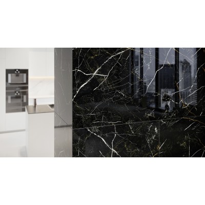 Керамогранит O-RBL-GGM234 Royal Black полированный черный 79.8x79.8