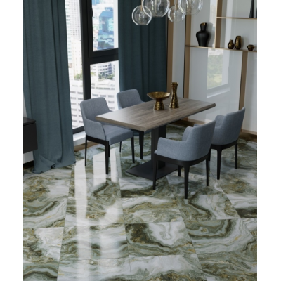 Плитка DG17-04 Hypnose Malachite Decor 04 glossy 30x90