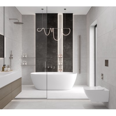 Керамогранит LP6012G0621R Festa Grafite тёмно-серый глянцевые чернила 59,5х119,1