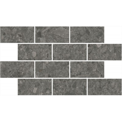 Мозаика DD606220/MM Декор Чеппо ди Гре мозаичный антрацит матовый обрезной 34,6x20x0,9