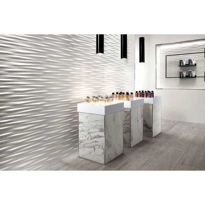 Плитка 9D5W 3D Wall Wave White Matt 30.5x56