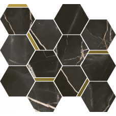 Мозаика 620110000226 Stellaris Absolut Black Mosaico Chic Nat 28.3x32.8