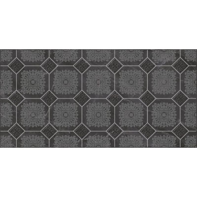 Плитка Декор Olimpus Grand чёрный 25х50