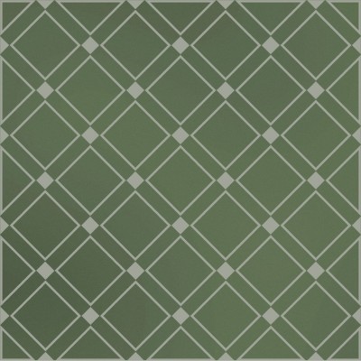 Плитка KMD3STA015GN Декор Бахия 1 зелёный глянцевый 9,8x9,8x0,7