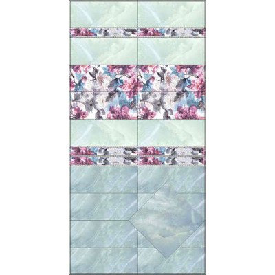 Плитка MM7138 Кенсингтон зеленый мозаичный 20*50 декор