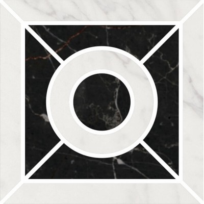 Керамогранит ID93 Фрагонар декор наборный белый 9.9*9.9