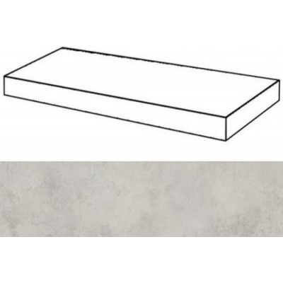 Ступени 620070001258 Millenium Silver угловая правая 33x60