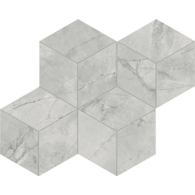 Мозаика AF8O Marvel Grey Cloud Mosaico Esagono Silk 30x35
