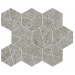 Мозаика A7CZ Boost Stone Grey Mosaico Hex 25x28,5