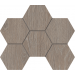 Мозаика Мозаика KW02 Kraft Wood Light Grey Hexagon структурированный 25x28,5