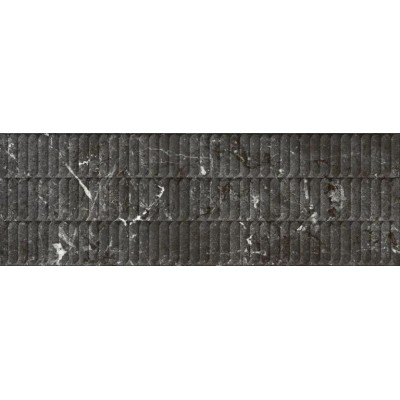 Плитка KM3090B0170R Тубкаль чёрный глянцевый структура обрезной 30x89,5x1,05