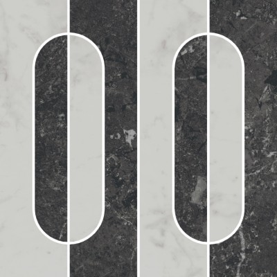 Керамогранит KMD2HID013GR Декор Тубкаль наборный матовый обрезной 30x30x0,9