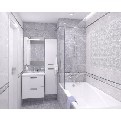 Плитка Afina Бордюр серый 56-03-06-425 5х40