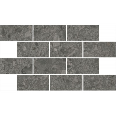 Мозаика DD606220/MM Декор Чеппо ди Гре мозаичный антрацит матовый обрезной 34,6x20x0,9
