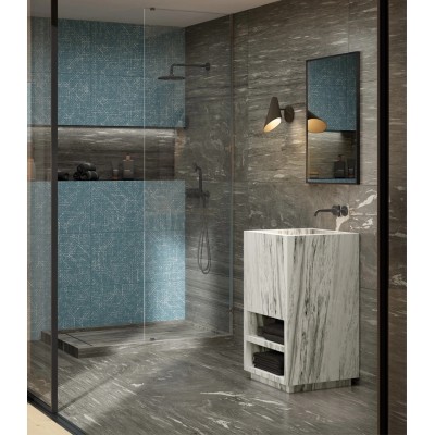 Плитка 600080000424 Skyfall Блу Вставка Текстур 40x80