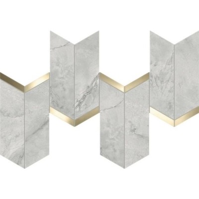 Мозаика AF8Z Marvel Grey CloudMosaico Chevron Lappato 19,2x46,3