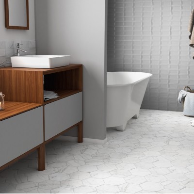 Керамогранит 23103 Carrara Hexagon Flow 17,5х20