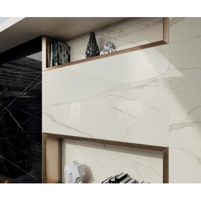 Керамогранит 610090002363 Empire Calacatta Black Listello Lap 7,2x60