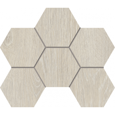 Мозаика Мозаика KW00 Kraft Wood Nordic Hexagon структурированный 25x28,5