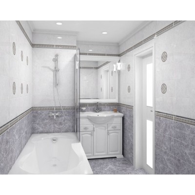 Плитка Afina Бордюр серый 56-03-06-425 5х40