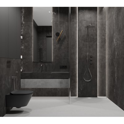 Керамогранит LP6012G0621R Festa Grafite тёмно-серый глянцевые чернила 59,5х119,1