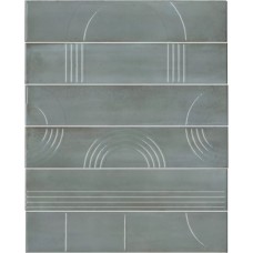 Плитка KMP3STA002RN6X Панно Мажорель голубой глянцевый (из 6 частей 6х28,5) 36x28,5x1