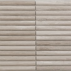 Мозаика PIX348 White Wooden, Convex матовая 20х151 300х305х12