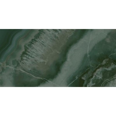 Плитка 19077 Сеттиньяно зеленый грань глянцевый 9,9x20