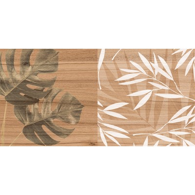 Плитка 08-01-15-2454 Organic коричневый узор 20х40