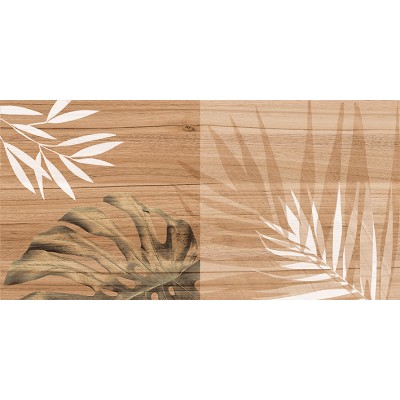 Плитка 08-01-15-2454 Organic коричневый узор 20х40