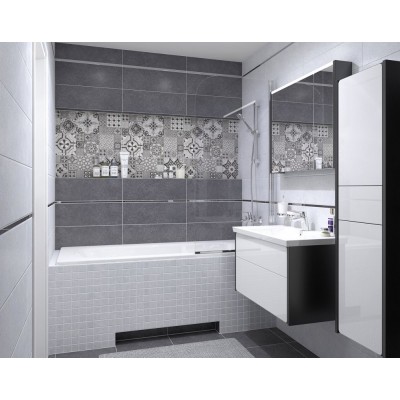 Мозаика MM60108 Декор Mason мозаичный серый 20х60