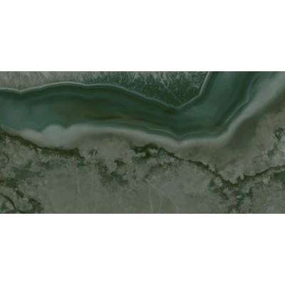 Плитка 19077 Сеттиньяно зеленый грань глянцевый 9,9x20