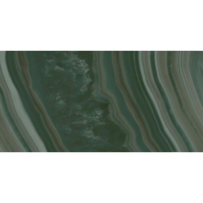 Плитка 19077 Сеттиньяно зеленый грань глянцевый 9,9x20