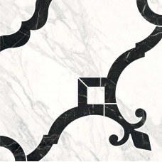 Керамогранит ID88T Декор Фрагонар наборный белый 1/4 розона 30x30x0,9