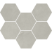Мозаика 620110000188 Continuum Silver Mosaico Hexagon 25x29