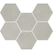 Мозаика 620110000188 Continuum Silver Mosaico Hexagon 25x29