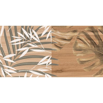 Плитка 08-01-15-2454 Organic коричневый узор 20х40