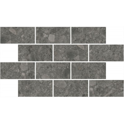 Мозаика DD606220/MM Декор Чеппо ди Гре мозаичный антрацит матовый обрезной 34,6x20x0,9