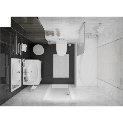 Плитка 34030 Olimpus чёрный 25х50