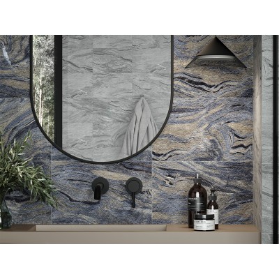 Плитка 010100001567 Стрим синий низ 04 25x40