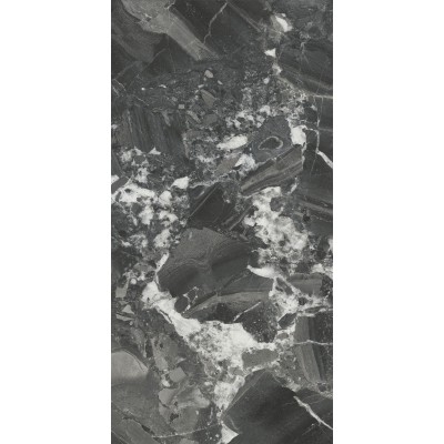 Плитка 48007R Риальто чёрный глянцевый обрезной 40x80x1