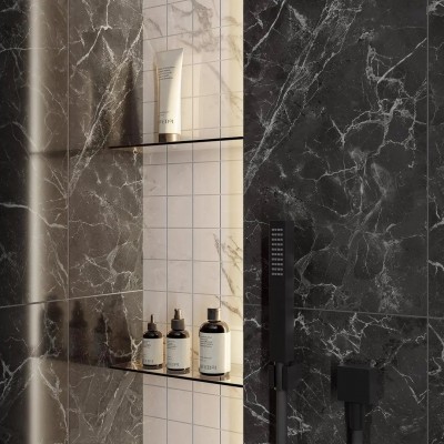 Плитка ID159 Декор Коррер наборный белый глянцевый 30x60x0,9