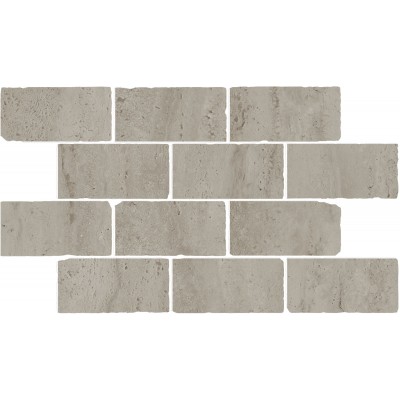 Мозаика BR033 Бордюр Сан-Марко мозаичный серый матовый обрезной 46,5x26,5x0,9