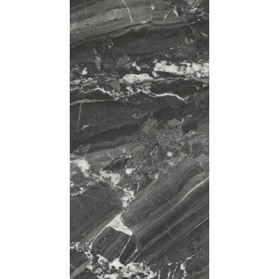 Плитка 48007R Риальто чёрный глянцевый обрезной 40x80x1