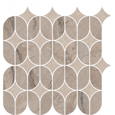 Плитка KMD2HID014BR Декор Ифран наборный бежевый светлый глянцевый обрезной 30x32,5x0,9