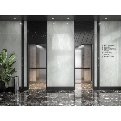 Плитка 14070R Веро голубой светлый глянцевый обрезной 40x120x1